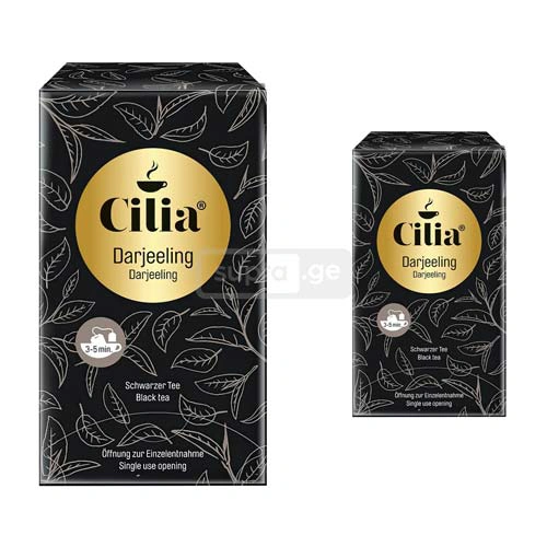 Cilia®-სილია Darjeeling - შავი ჩაი ერთჯერად პაკეტებში 20ც